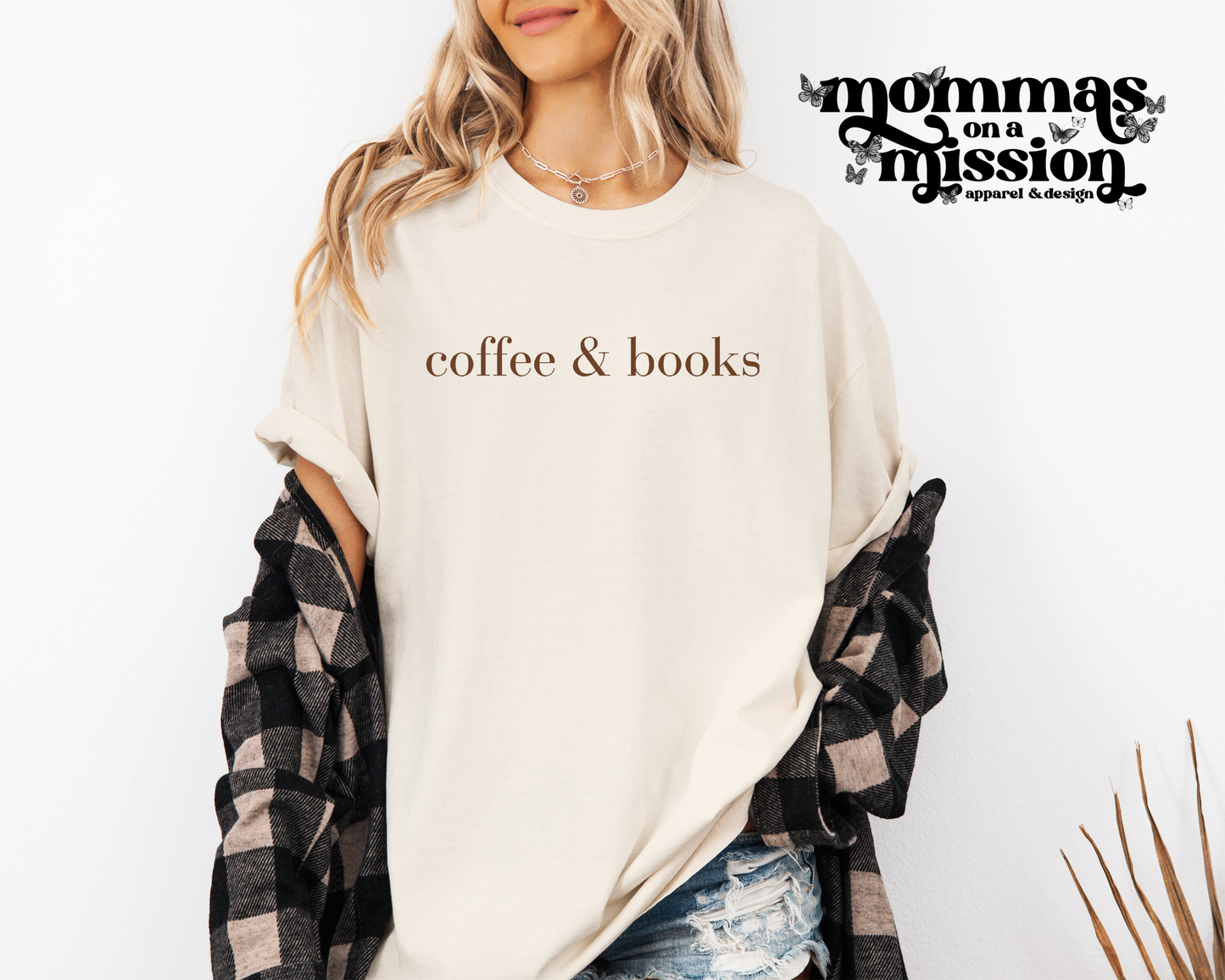 coffee & books in brown