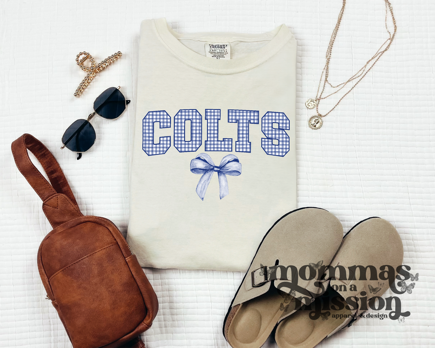 colts gingham with bow