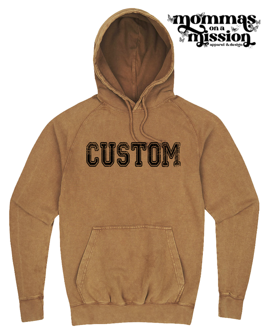 grunge custom mascot - vintage hoodie