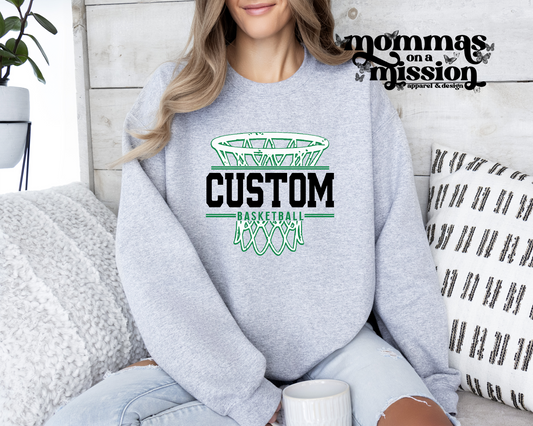 custom mascot basketball hoop