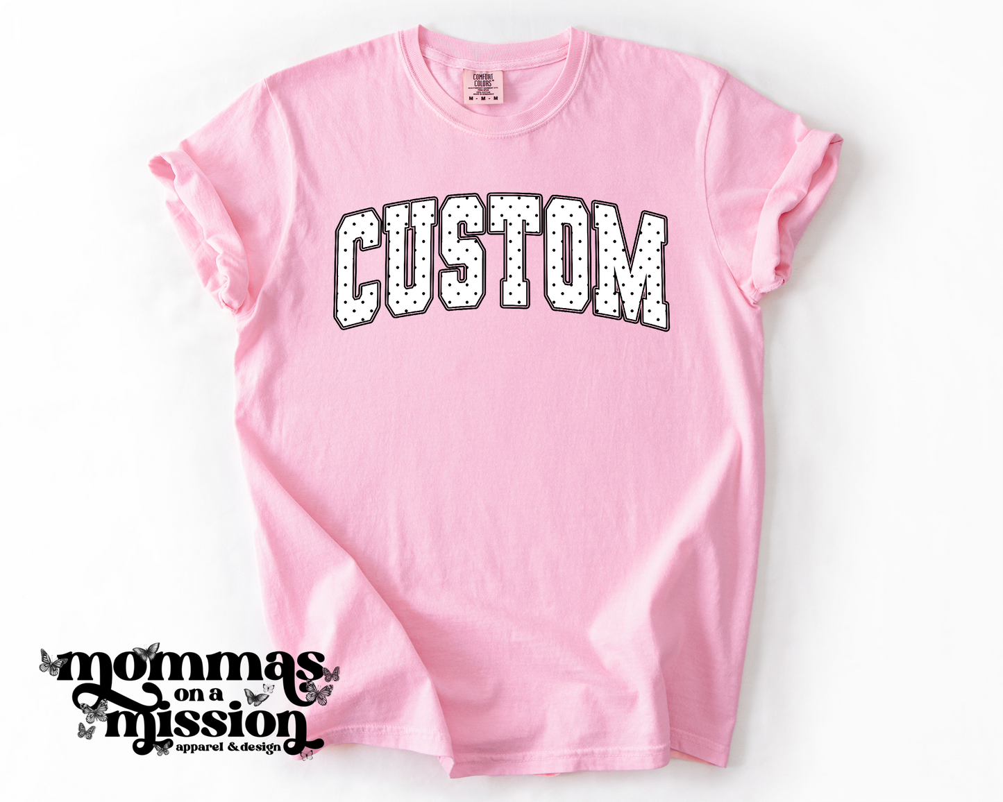 custom mascot in black and white polka dots (youth)