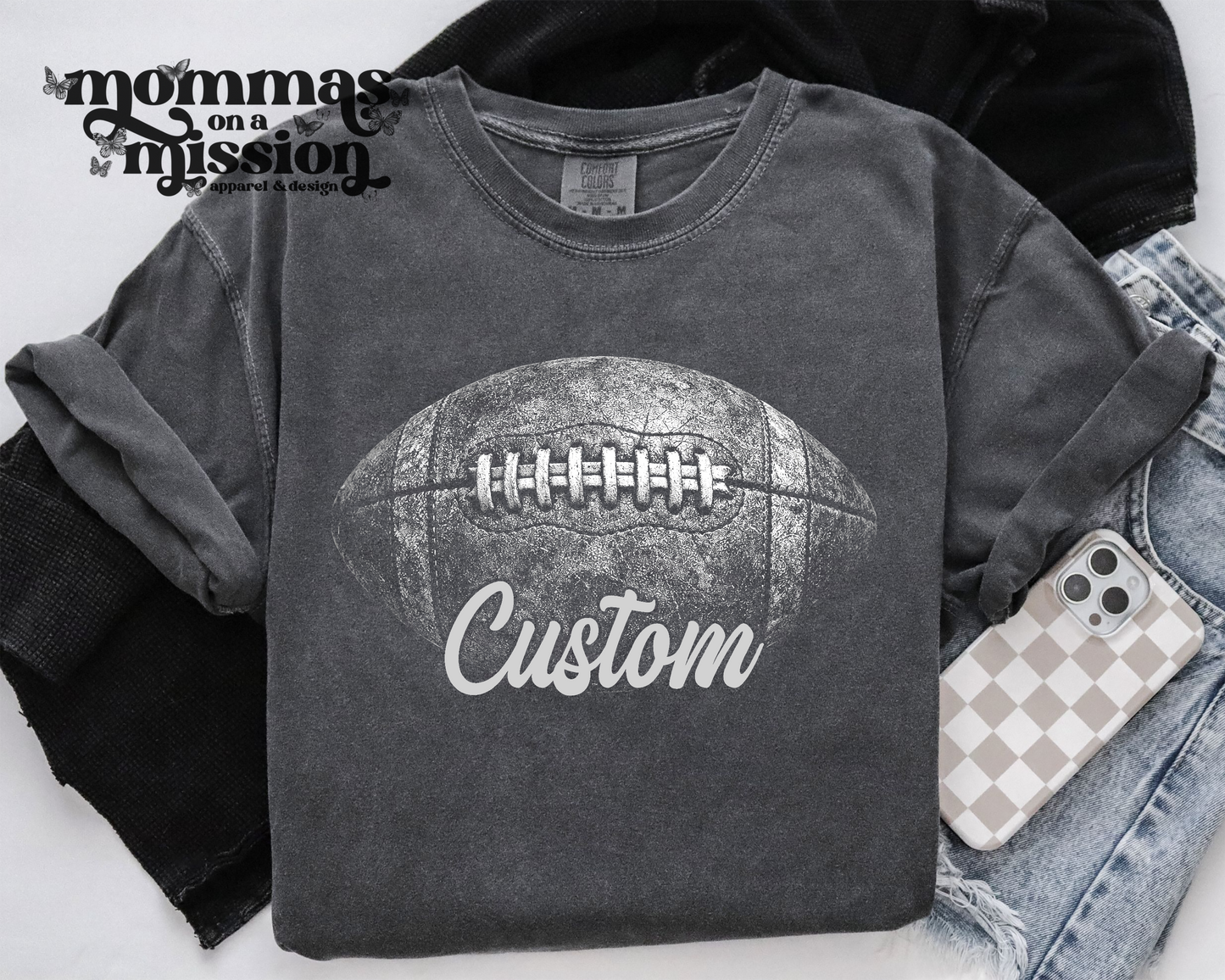 custom school/mascot football inverted