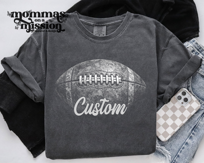 custom school/mascot football inverted