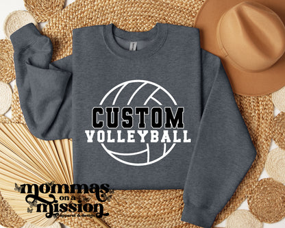CUSTOM school volleyball with ball outline