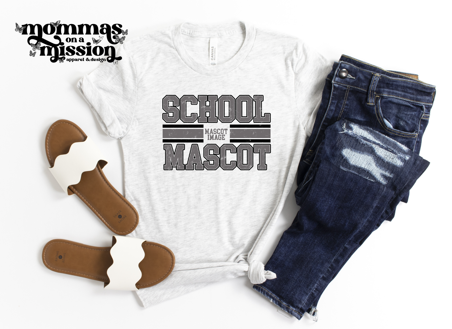 custom school/mascot grunge line design (youth)