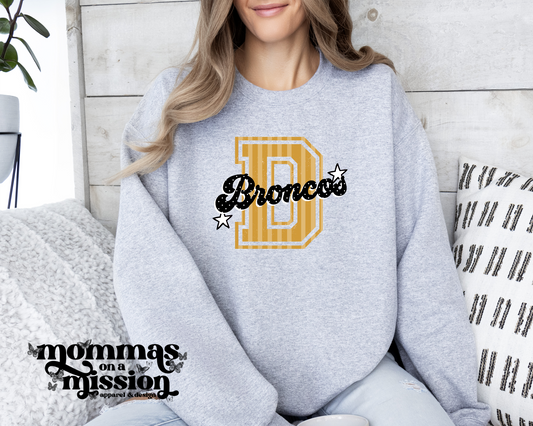 d broncos stripes/dots (youth)