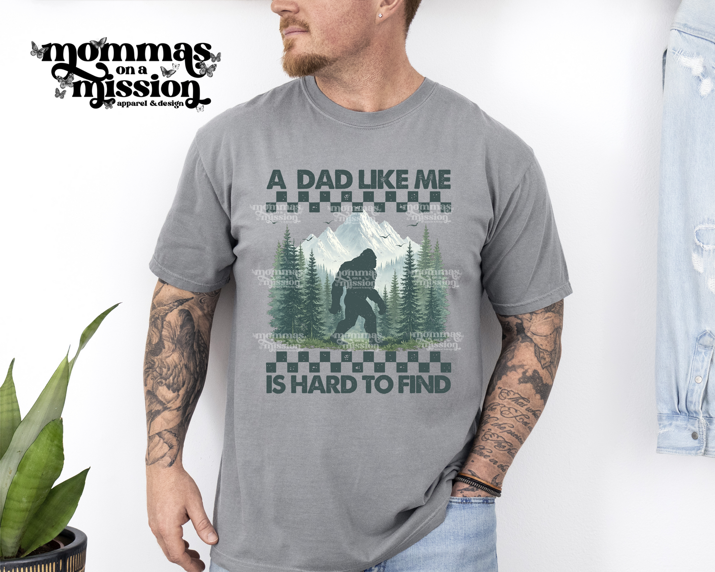a dad like me is hard to find big foot checkered