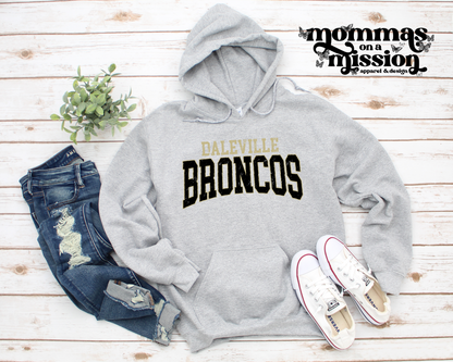 daleville broncos warped text (youth)
