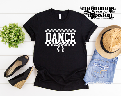 dance checkered bow