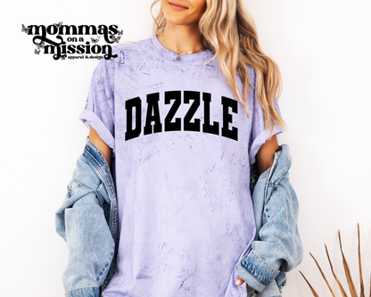 dazzle varsity black letters