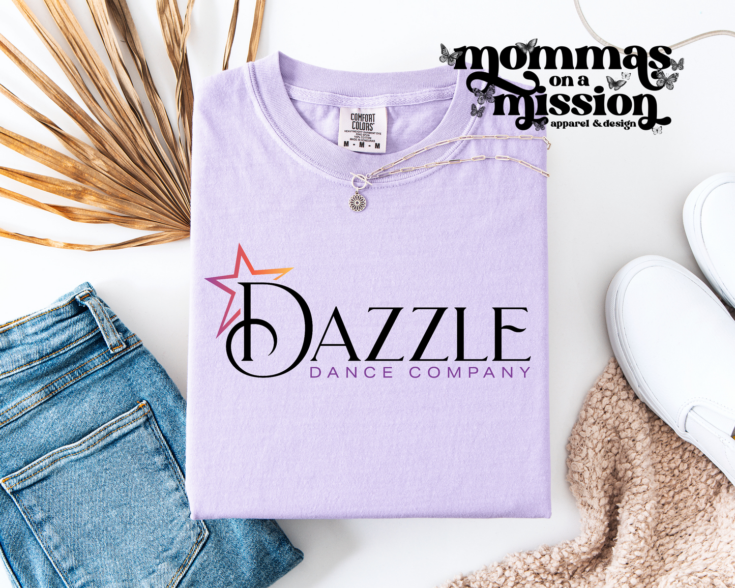 dazzle dance company big logo black (youth)