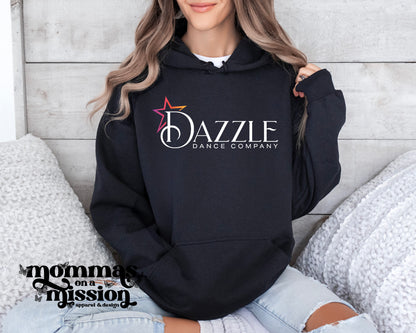 dazzle dance company big logo white (youth)