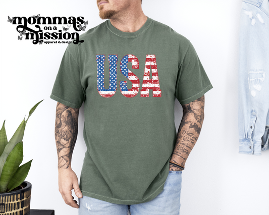 usa american flag letters
