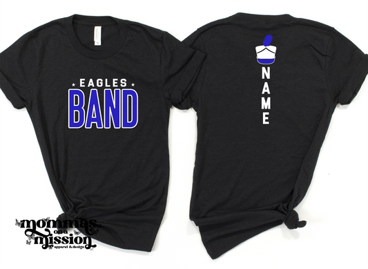 eagles band custom name with royal blue front/back