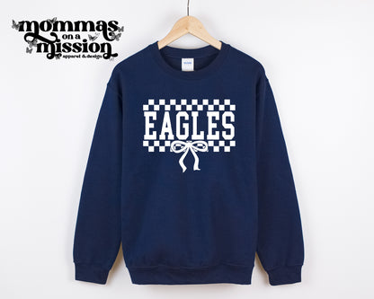 eagles checkered bow