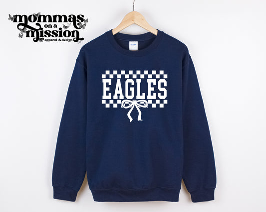 eagles checkered bow