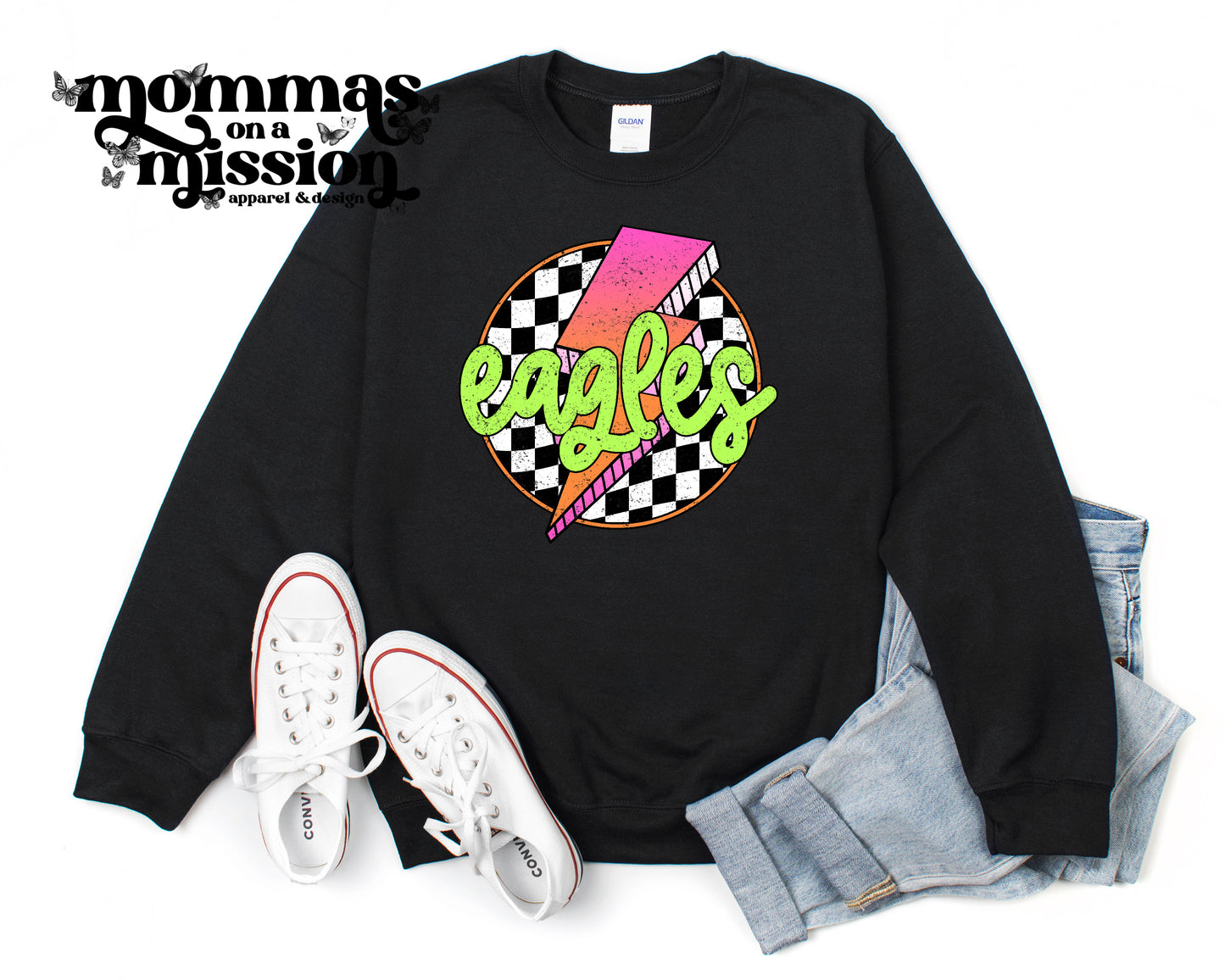 neon checkered eagles (youth)