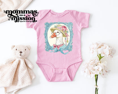 spring easter goose in frame (infant)