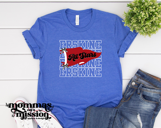 erskine all stars stacked spirit flag (youth)