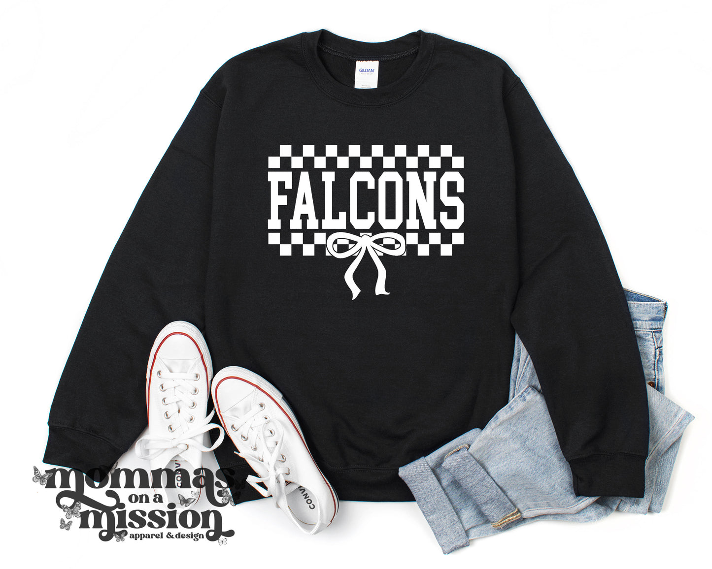 falcons checkered bow