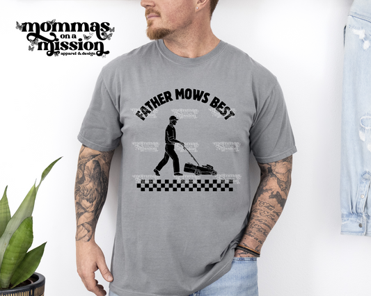 father mows best checkered