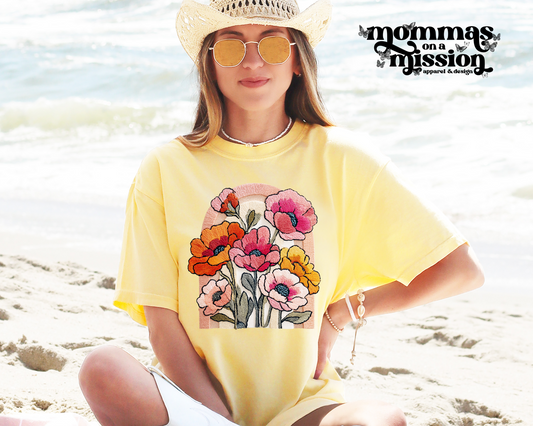 spring floral faux yarn look