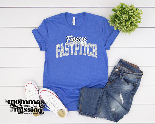 finesse fastpitch in faux glitter