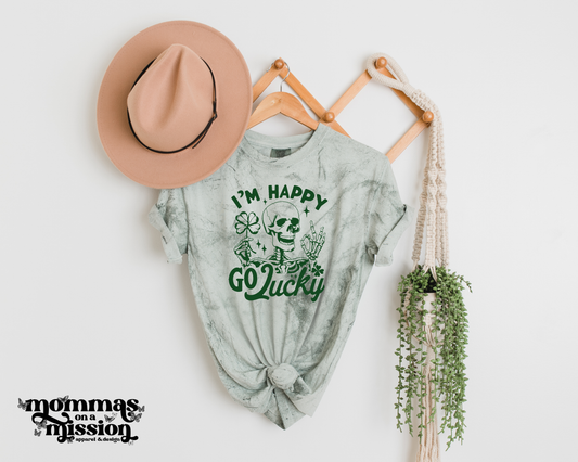 I'm happy go lucky - front design only