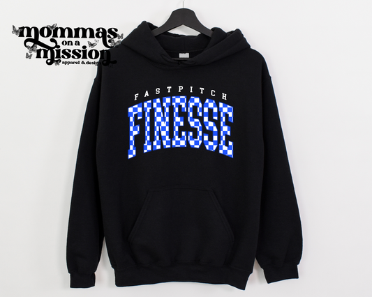 finesse fastpitch in blue checkered