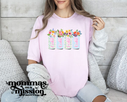 diet coke floral cans