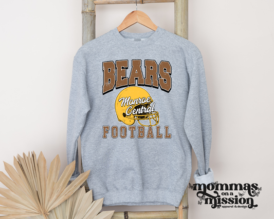 monroe central bears football vintage (youth)
