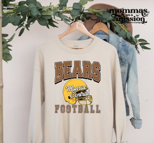 monroe central bears football vintage