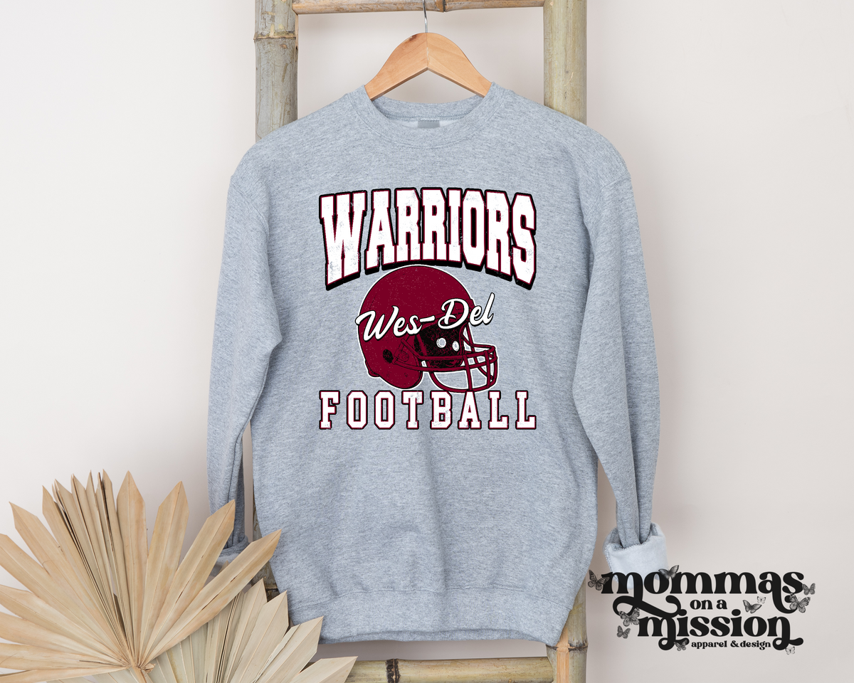 wes-del warriors football vintage