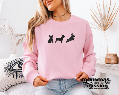 frenchie x 3 embroidery - mango's miracles fundraiser