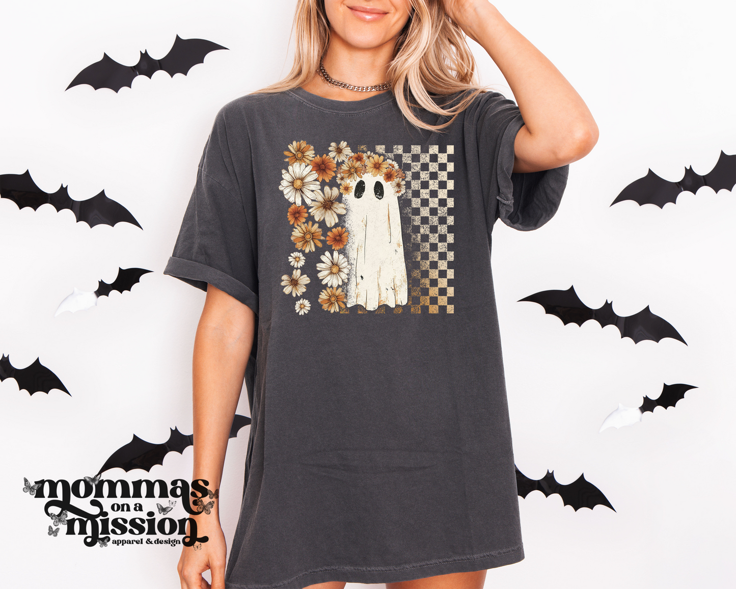 checkered floral ghost