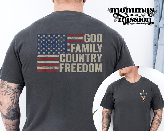 god family country freedom front/back