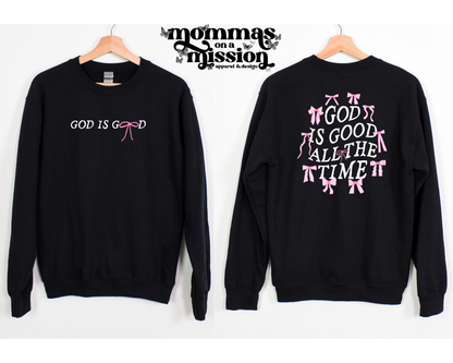 god is good all the time with bows front/back