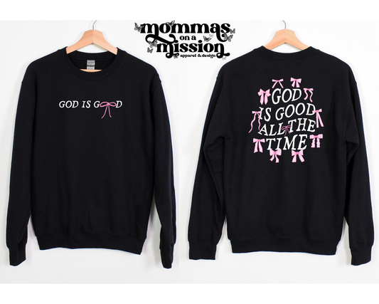 god is good all the time with bows front/back (youth)