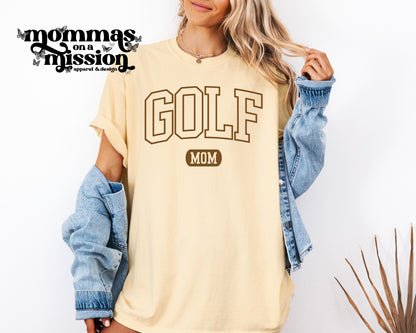 golf mom in brown