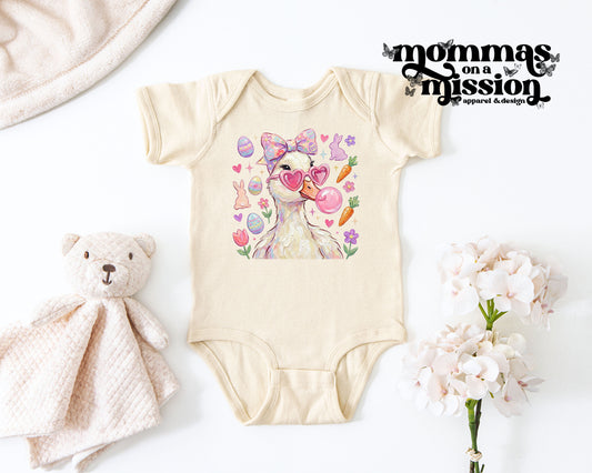 easter goose blowing bubble (infant)