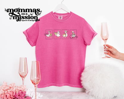 valentine's geese bookish stamps