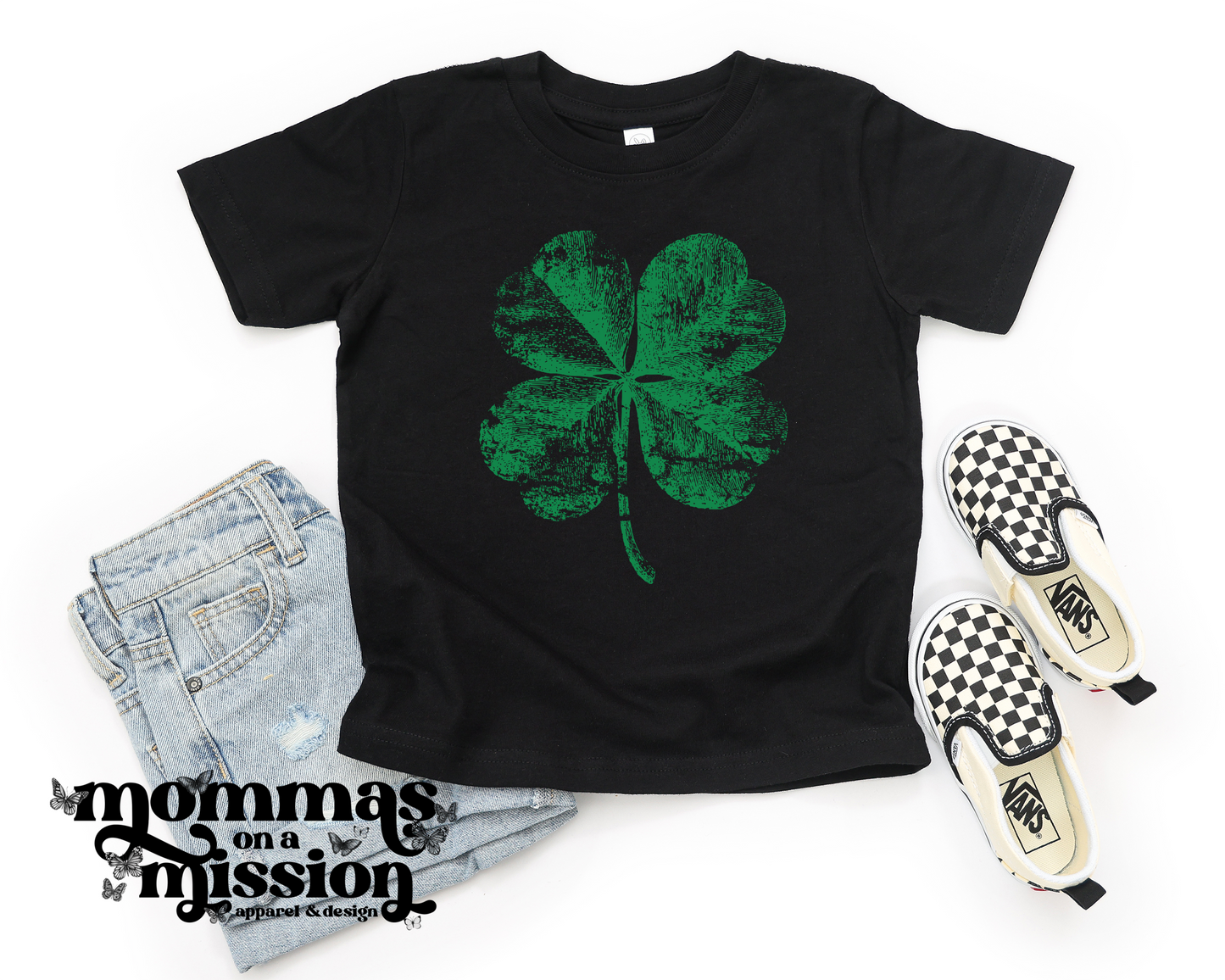 green distressed shamrock (youth)