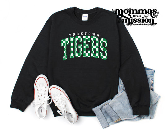 yorktown tigers green and white checkered