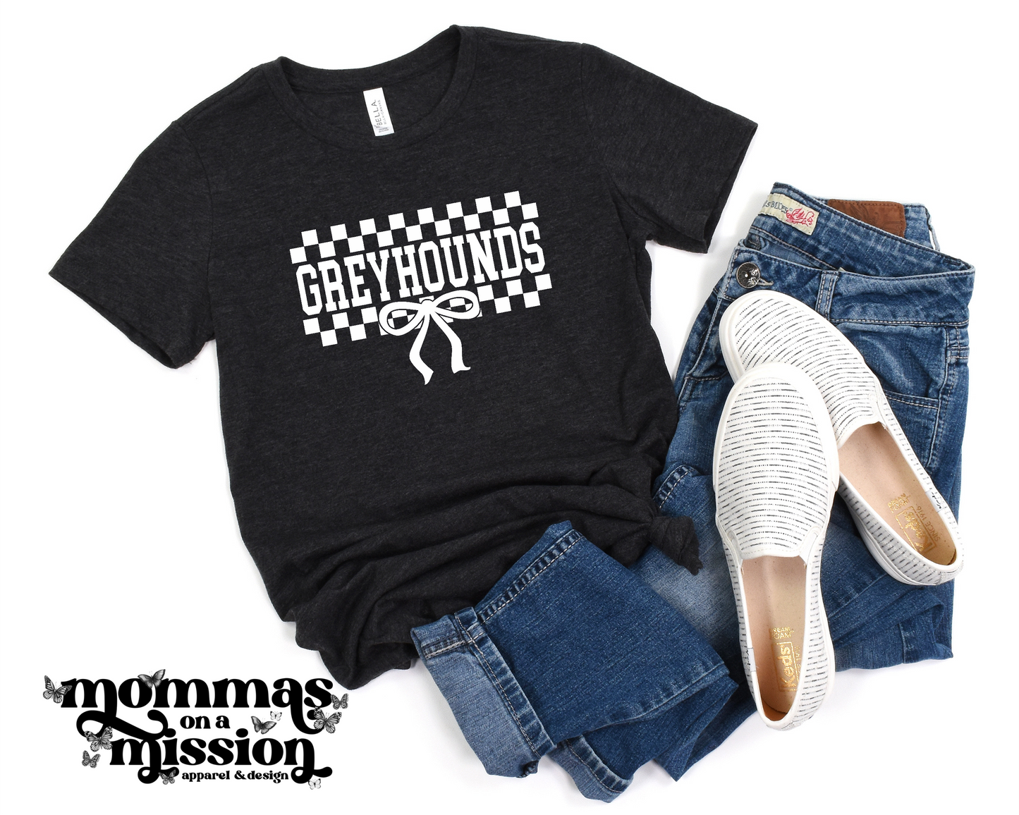 greyhounds checkered bow