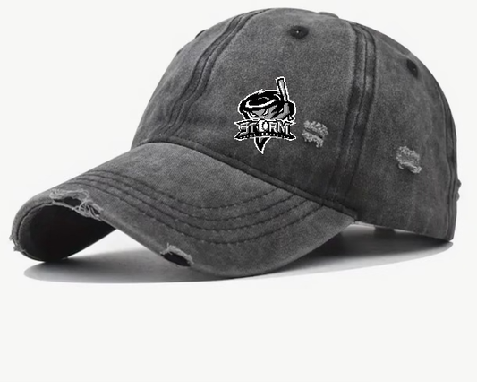 Storm Baseball - Vintage Black Hat Distressed