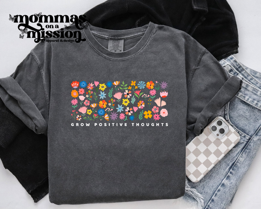 grow positive thoughts floral