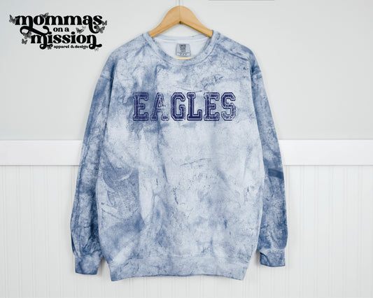 distressed eagles in navy