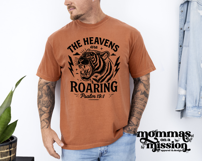 the heavens are roaring lion