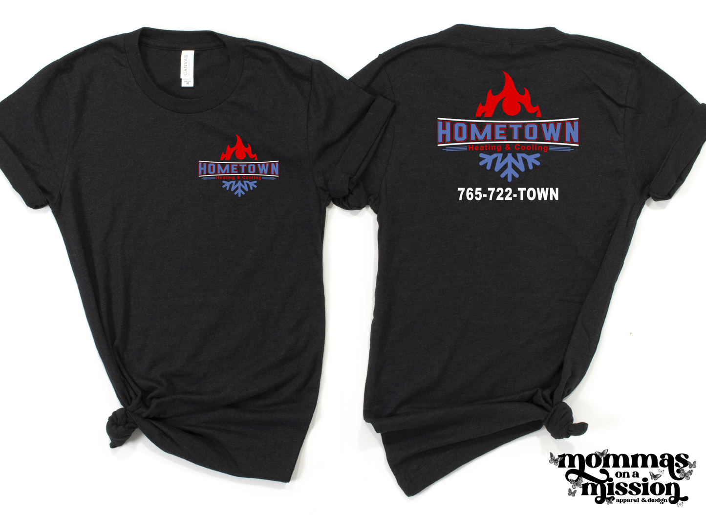 Hometown Heating & Cooling Logo (USA Version)