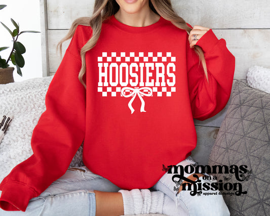 hoosiers checkered bow (youth)
